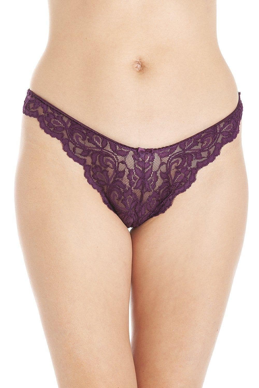 Three Pack Floral Lace Thongs