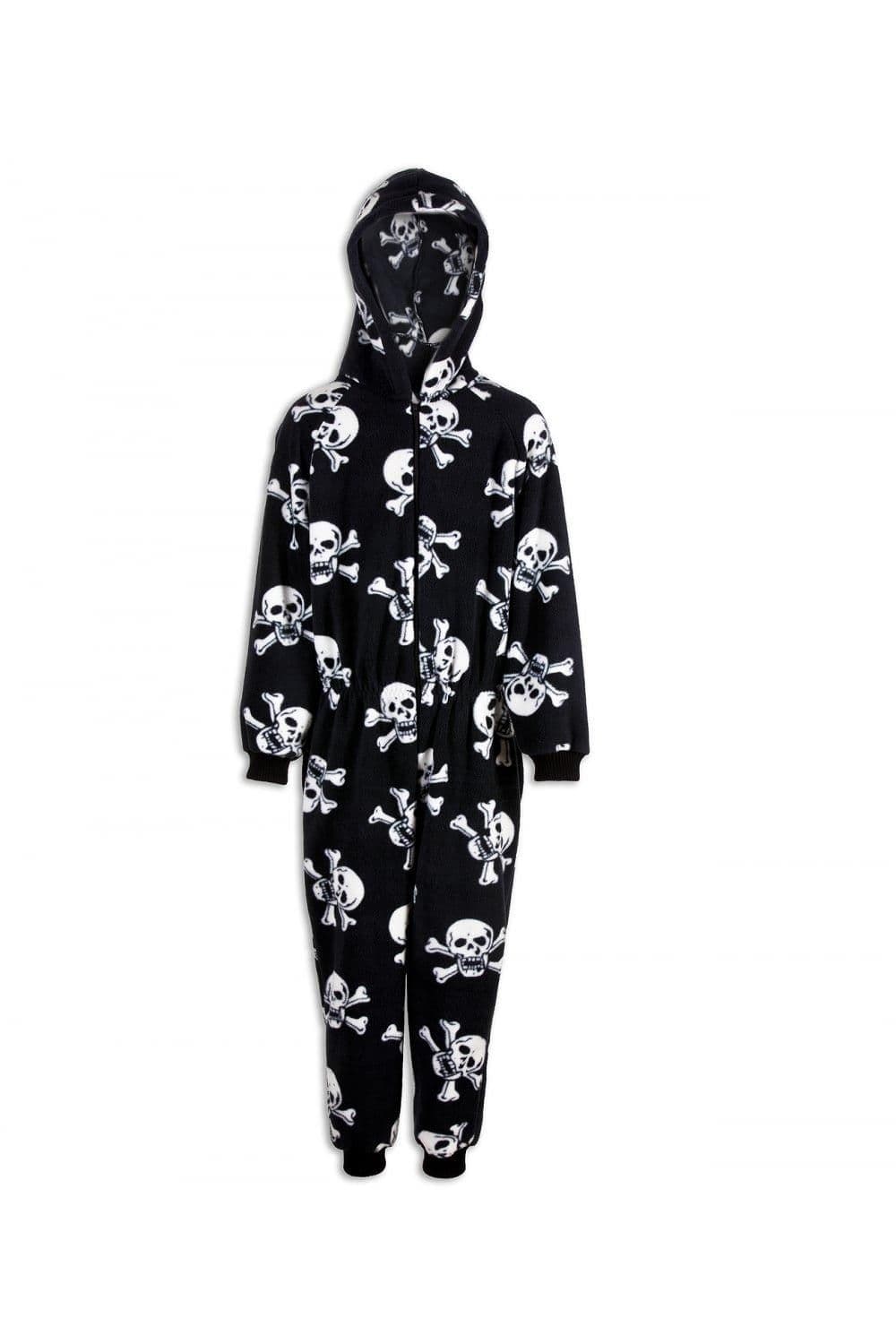 Supersoft Skull Print Hooded All One Onesie