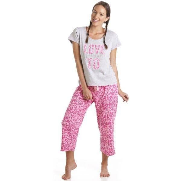 Leopard Print Love To Dream Motif Pyjamas