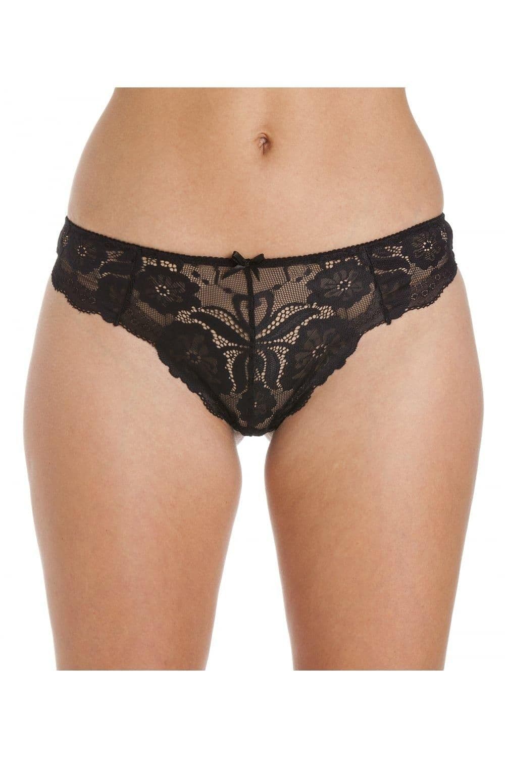 Two Pack Floral Lace Thong