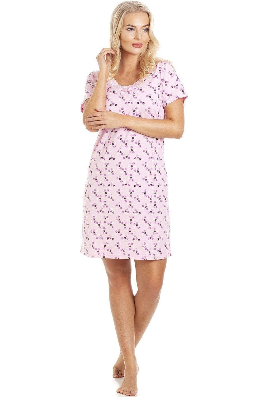 Ditsy Floral Print Cotton Summer Nightshirt