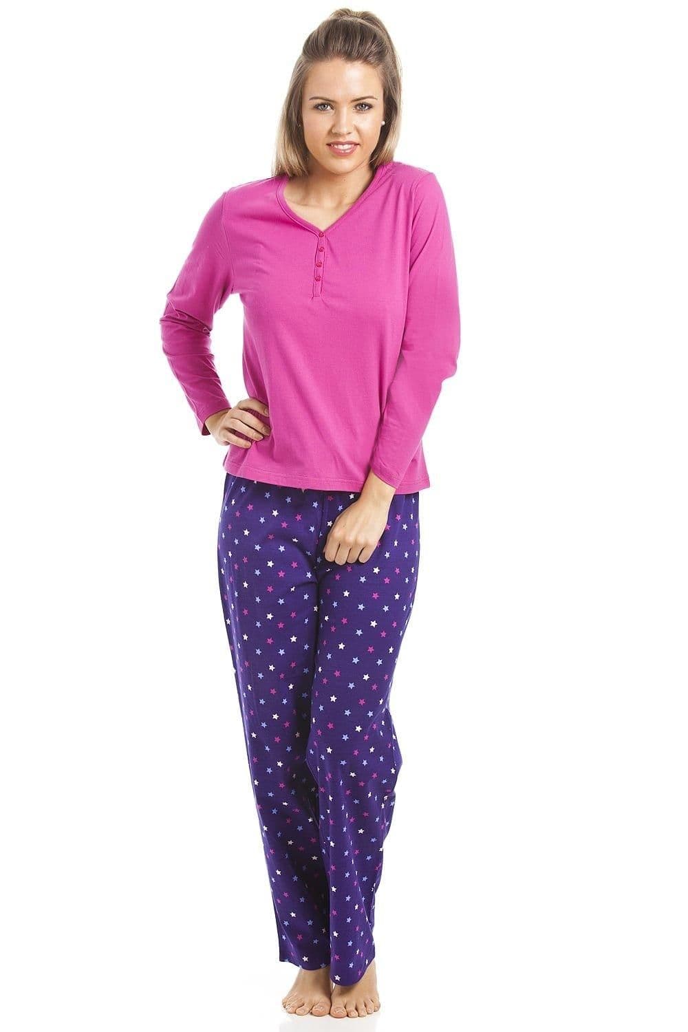 Multicoloured Star Print Cotton Pyjama Set