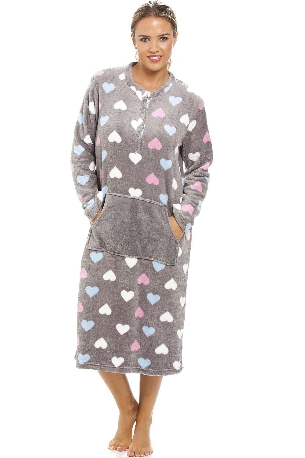 Multicoloured Heart Print Supersoft Lounger