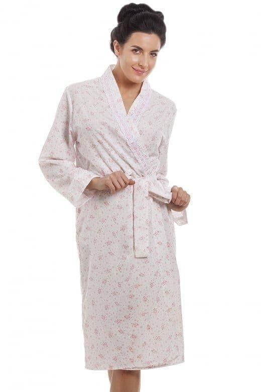 Classic Floral Jersey Cotton Dressing Gown