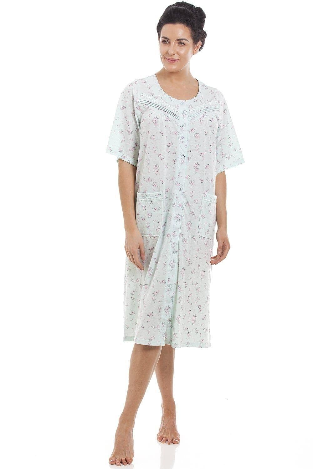 Classic Floral Print Short Sleeve Jersey Nightdress