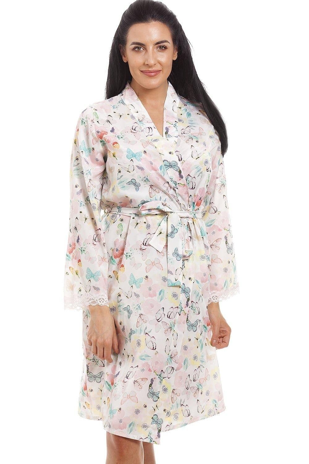 Butterfly Bumble Bee Print Dressing Gown