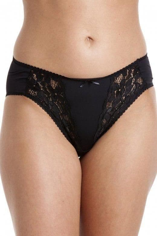 Three Pack High Leg Floral Lace Panel Briefs