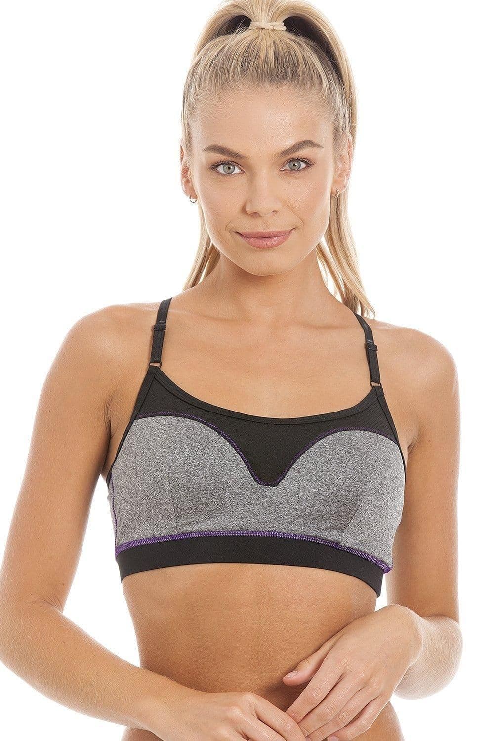 Plain Racer Back Spaghetti Strap Sports Bra
