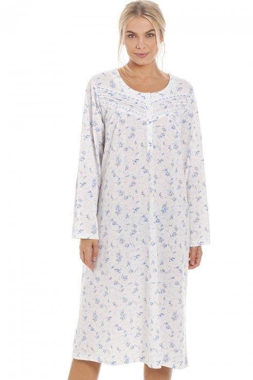 Classic Rose Print Long Sleeve Nightdress