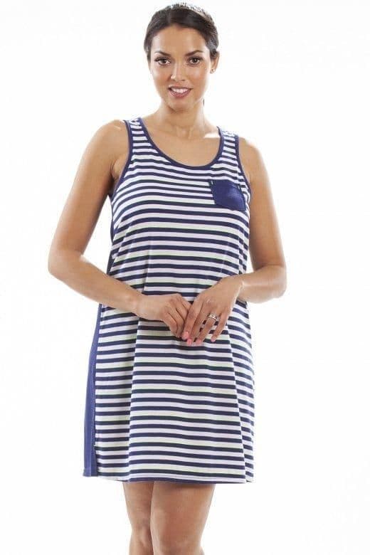 Lightweight Striped Sleeveless Nightie