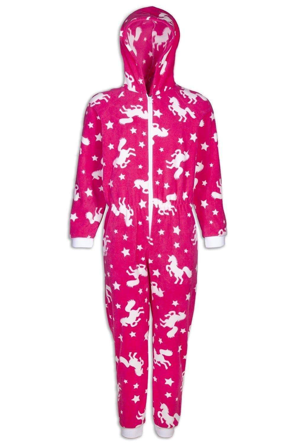Supersoft Unicorn Print All One Hooded Onesie