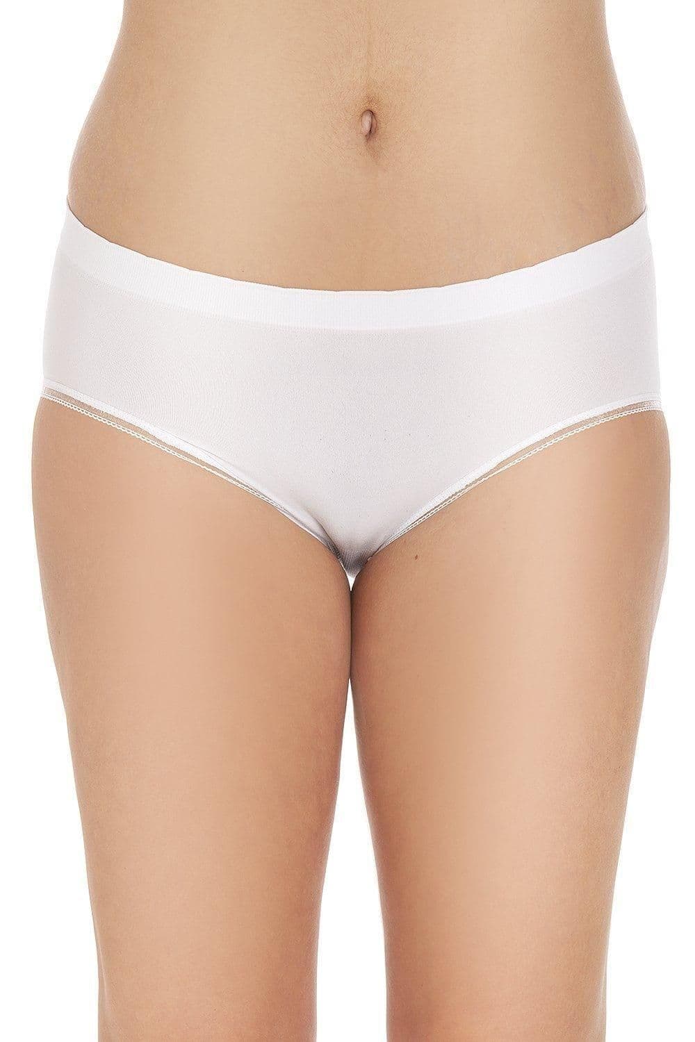 Three Pack Smooth Seamless High Leg Briefs S M