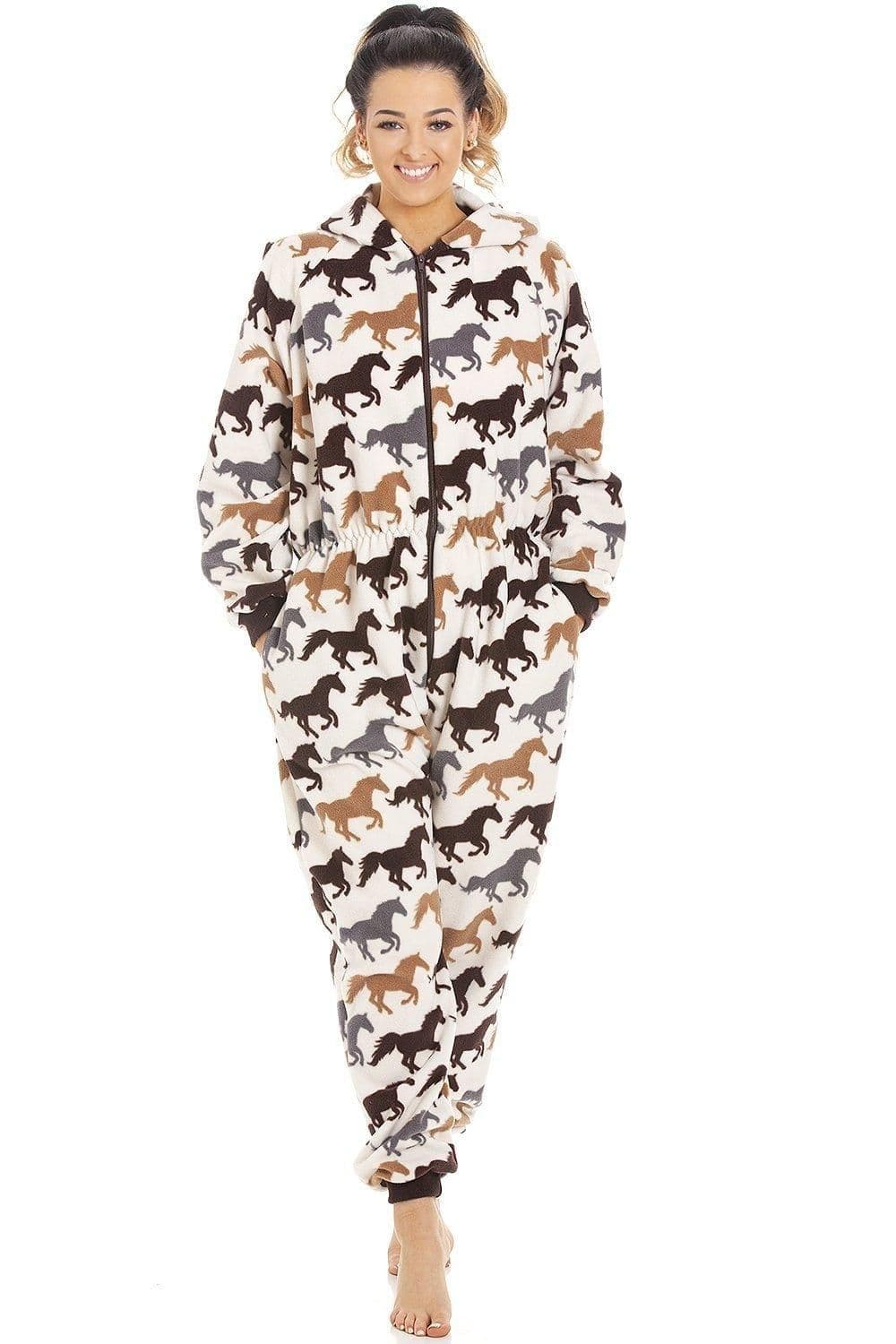 Supersoft Multicoloured Horse Print Onesie