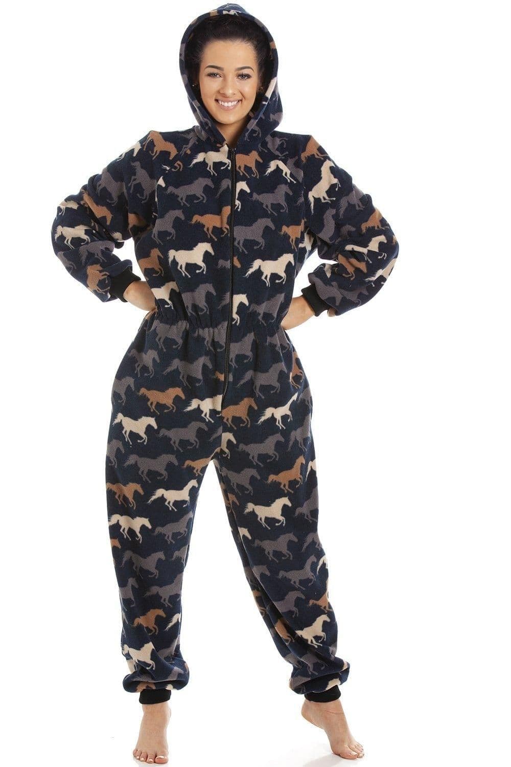 Supersoft Multicoloured Horse Print Onesie