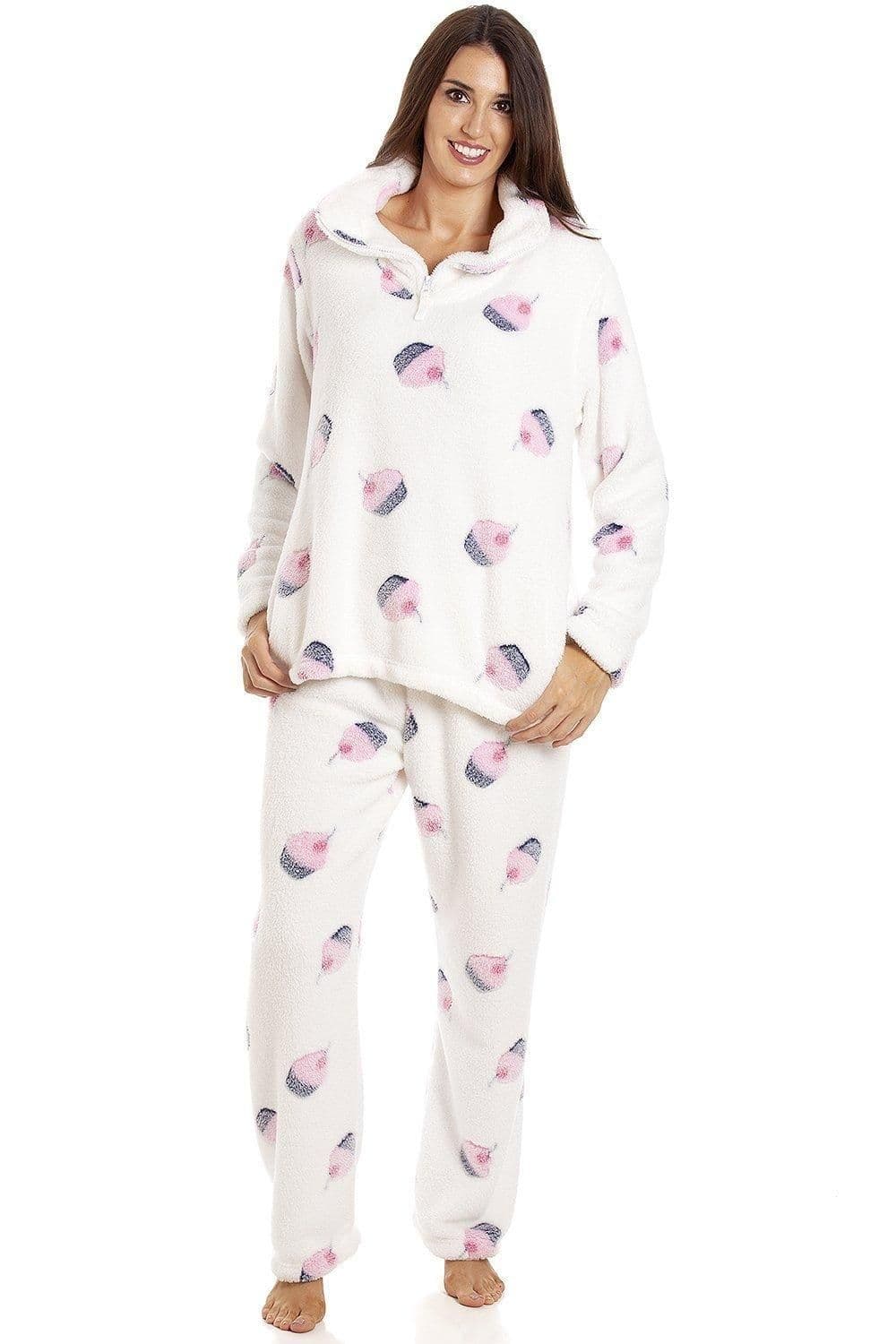 Luxury Cupcake Print Embossed Pyjama Set