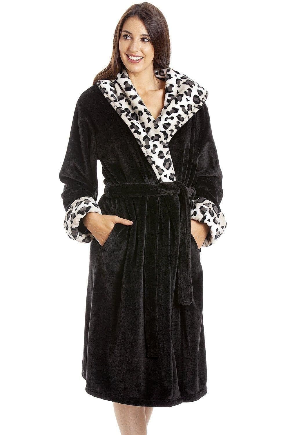 Supersoft Snow Leopard Hooded Bathrobe