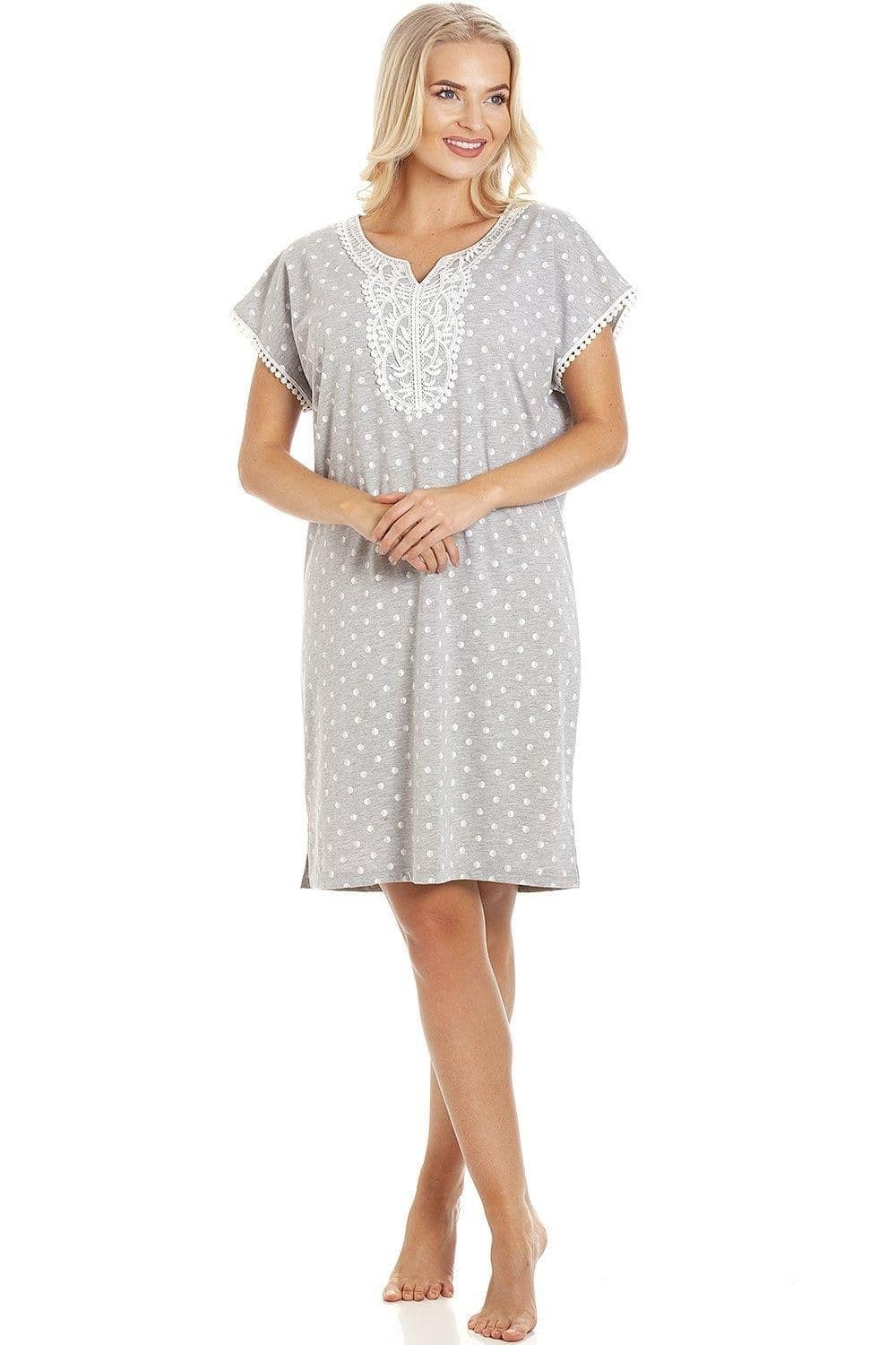Polka Dot Short Sleeved Nightshirt