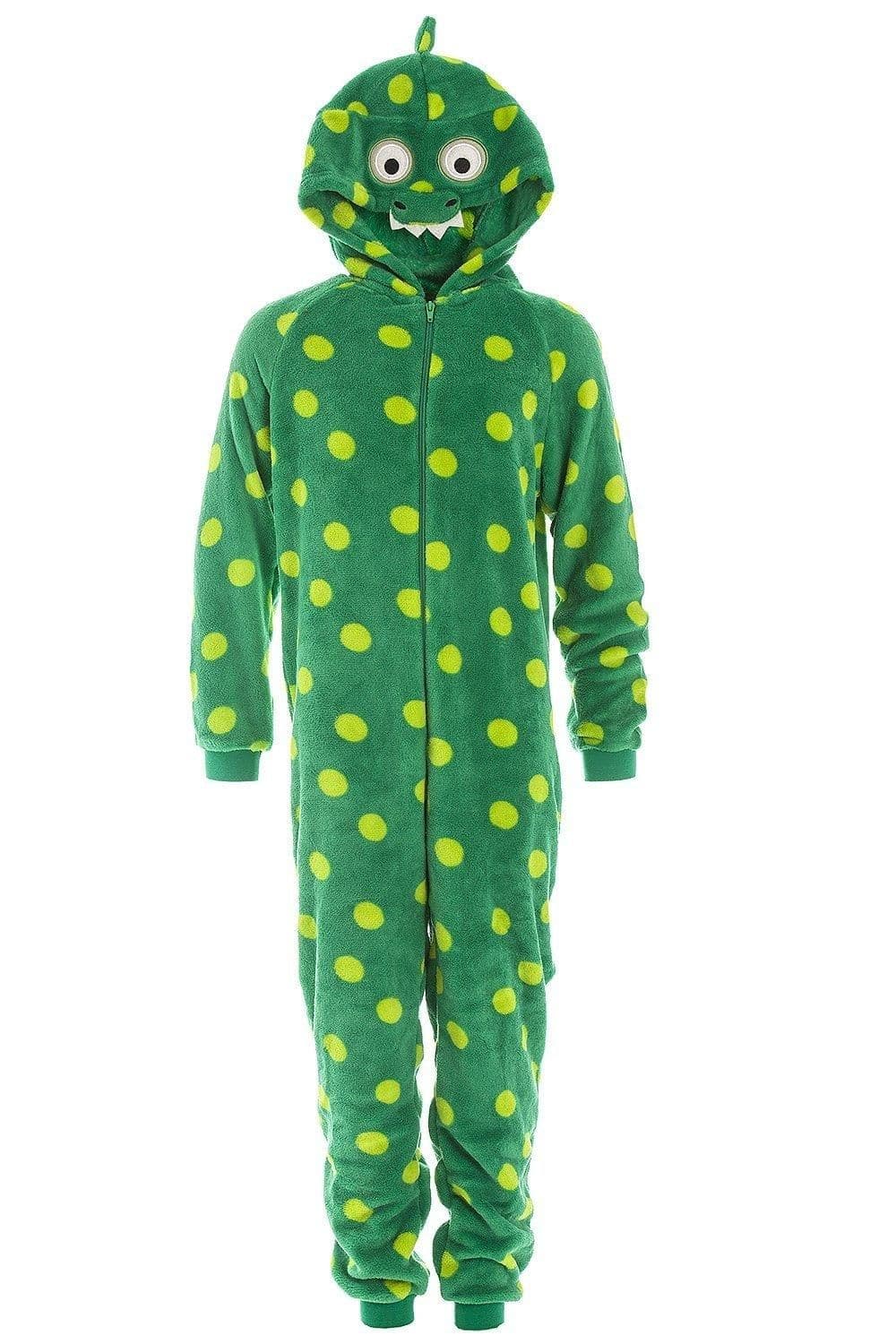Supersoft Dragon Polka Dot Hooded All One Onesie