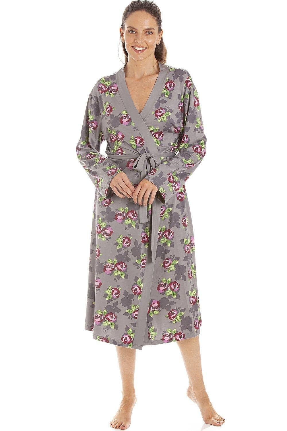 Floral Print Spandex Knee Length Wrap