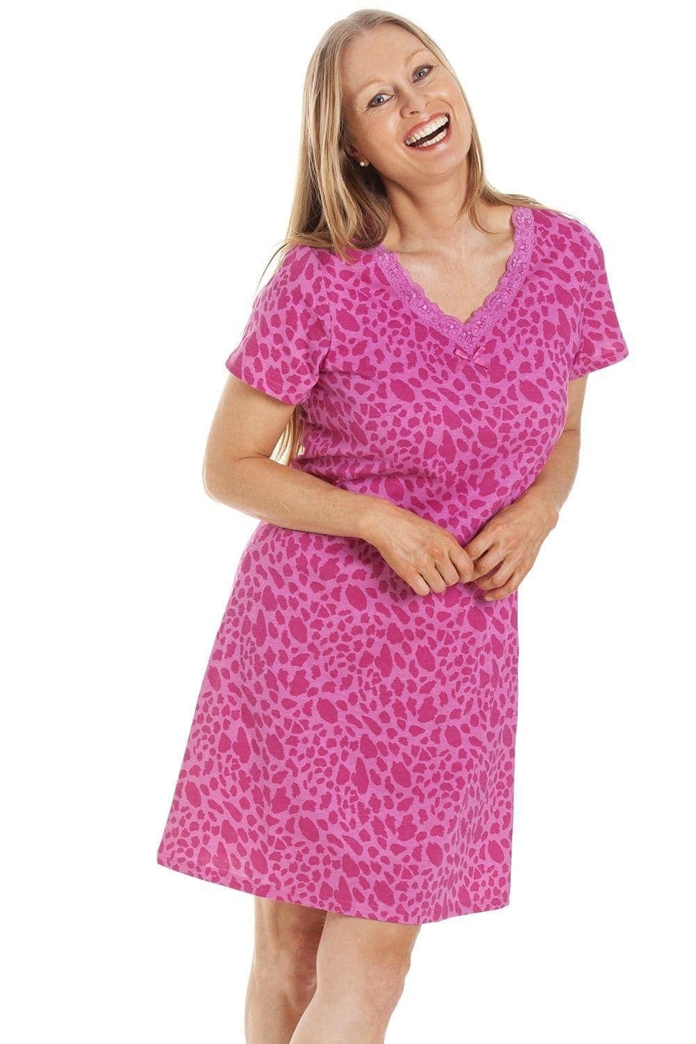 Animal Print Cotton Summer Nightshirt