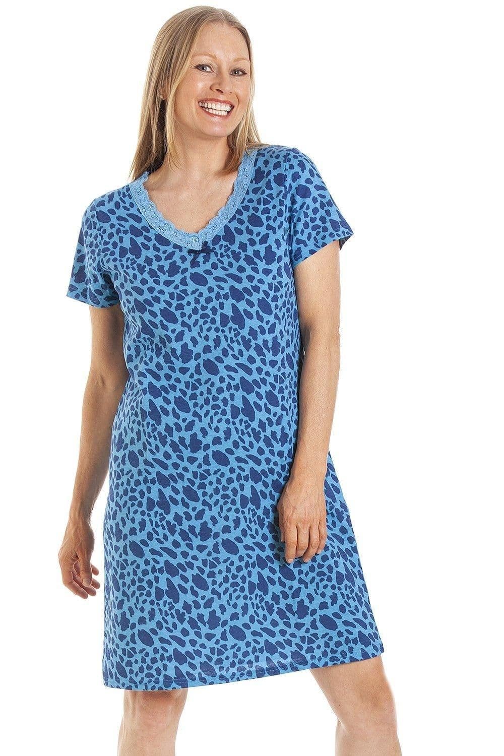 Animal Print Cotton Summer Nightshirt