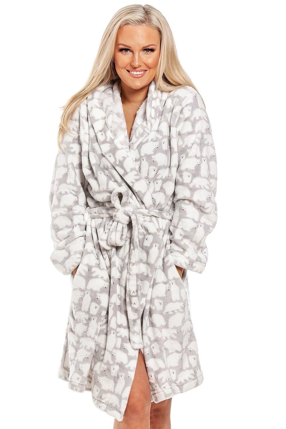 Polar Bear Supersoft Fleece Hooded Bathrobe