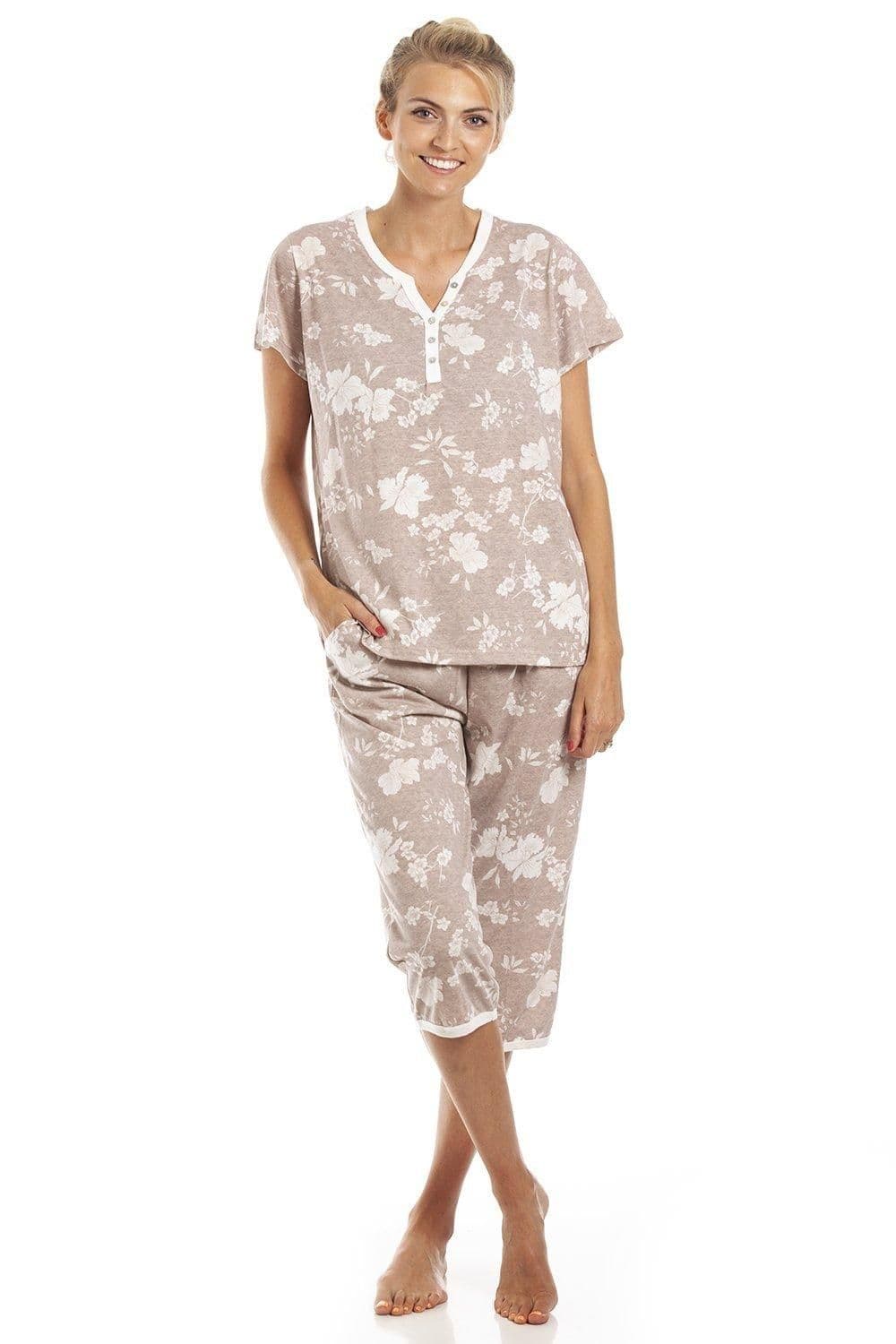 Lightweight Floral Capri Pyjama Set