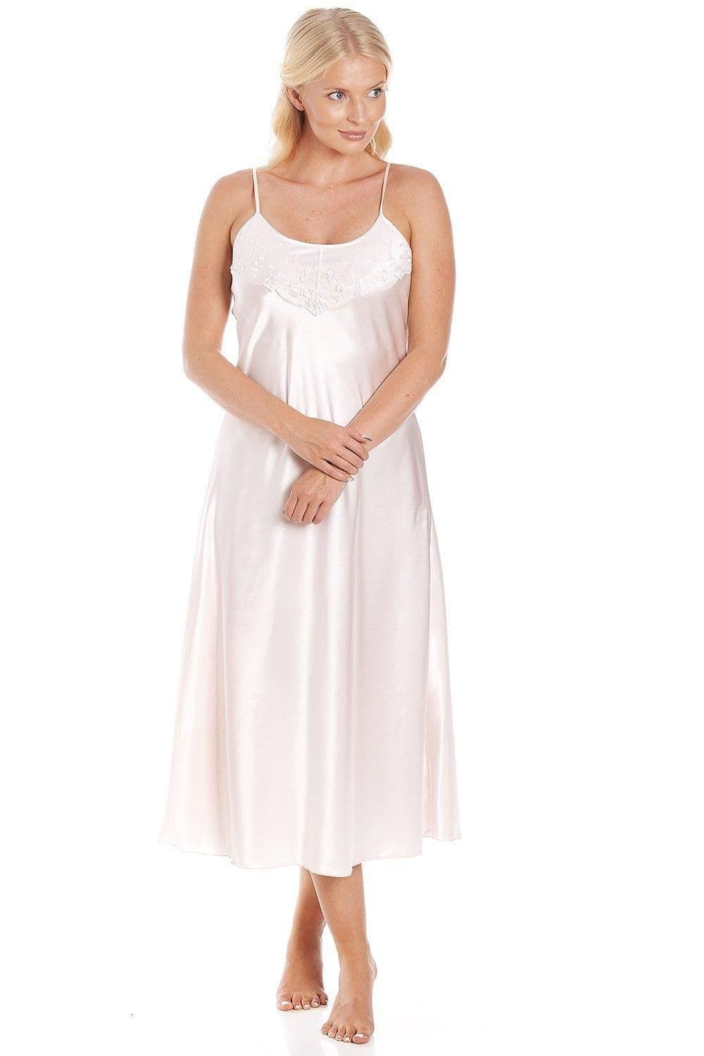 Luxury Long Thin Strap Satin Chemises
