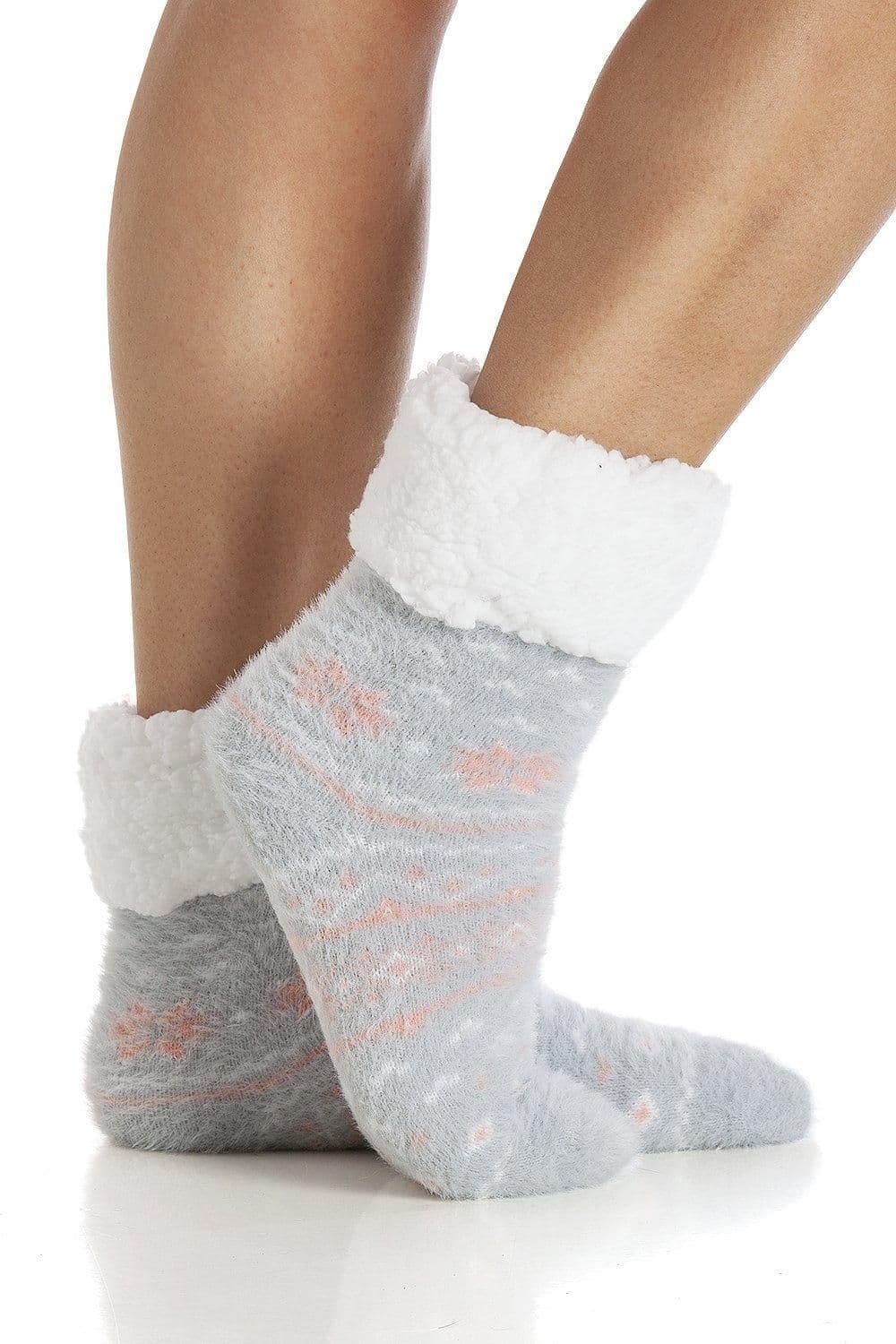 Soft & Fuzzy Fairisle Print Bed Socks