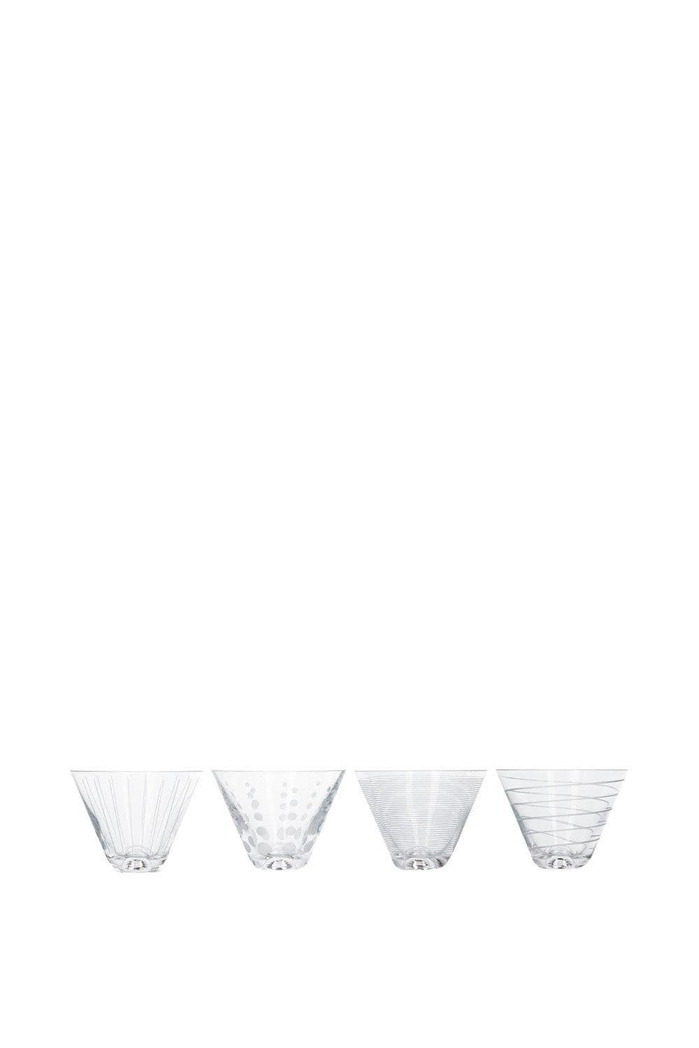Cheers Pack 4 Stemless Martini Glasses