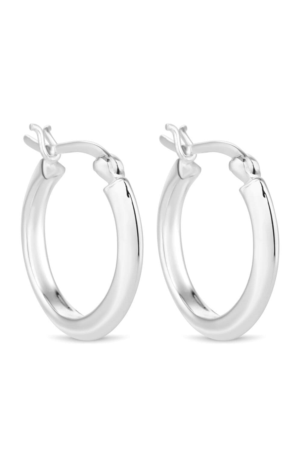 Sterling 925 Narrow Hoop Earrings