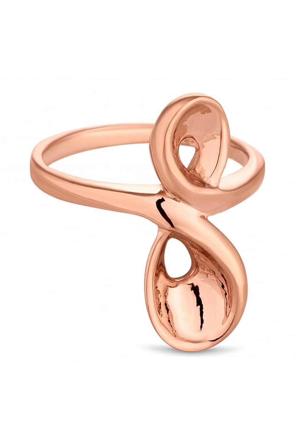 14ct Rose Gold Plated Sterling 925 Infinity Ring