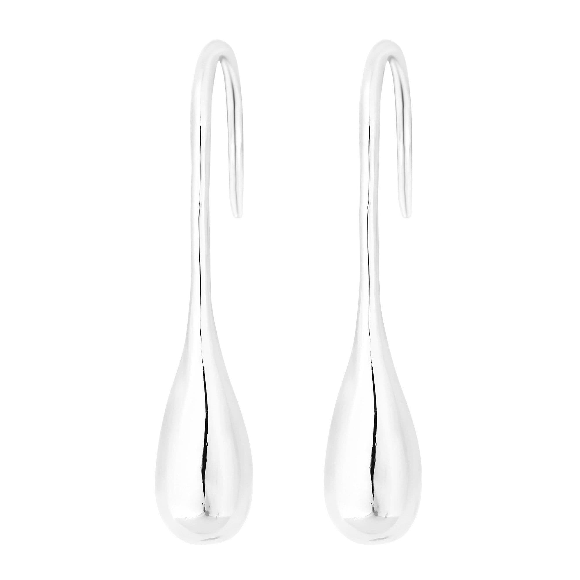 Sterling 925 Organic Polished Drop Earrings