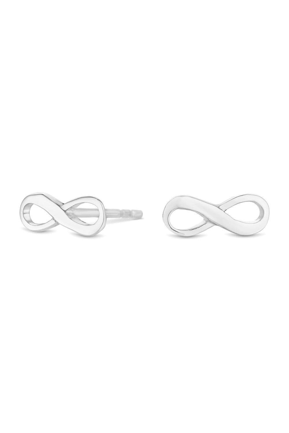 Sterling 925 Mini Infinity Stud Earrings
