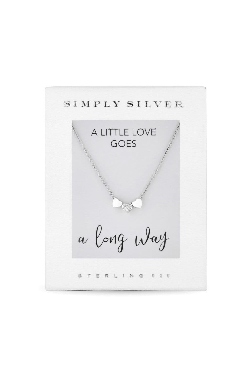 Sterling 925 Triple Heart Necklace Gift Boxed