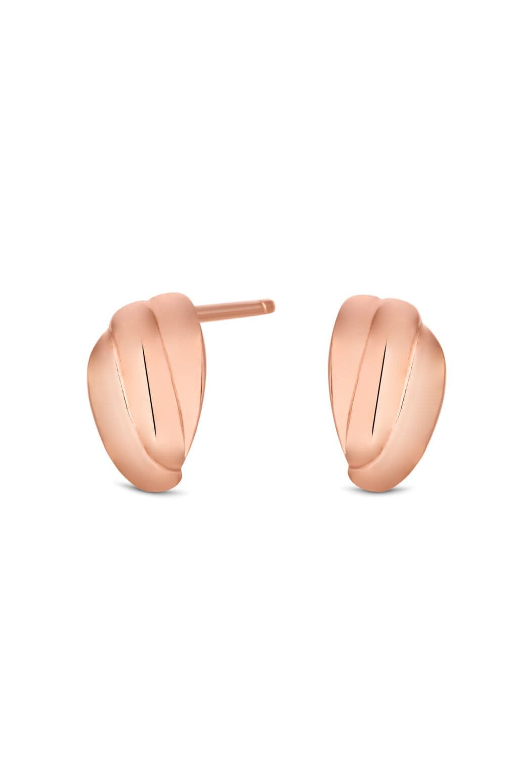 14ct Rose Gold Plated Sterling 925 Bead Stud Earrings