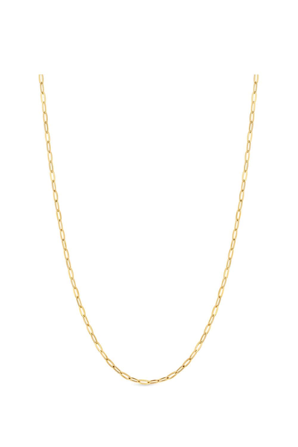 Plated Sterling 925 Small Paperlink T Bar Necklace