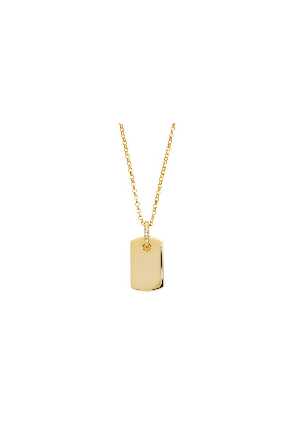 Plated Sterling 925 Tag Necklace