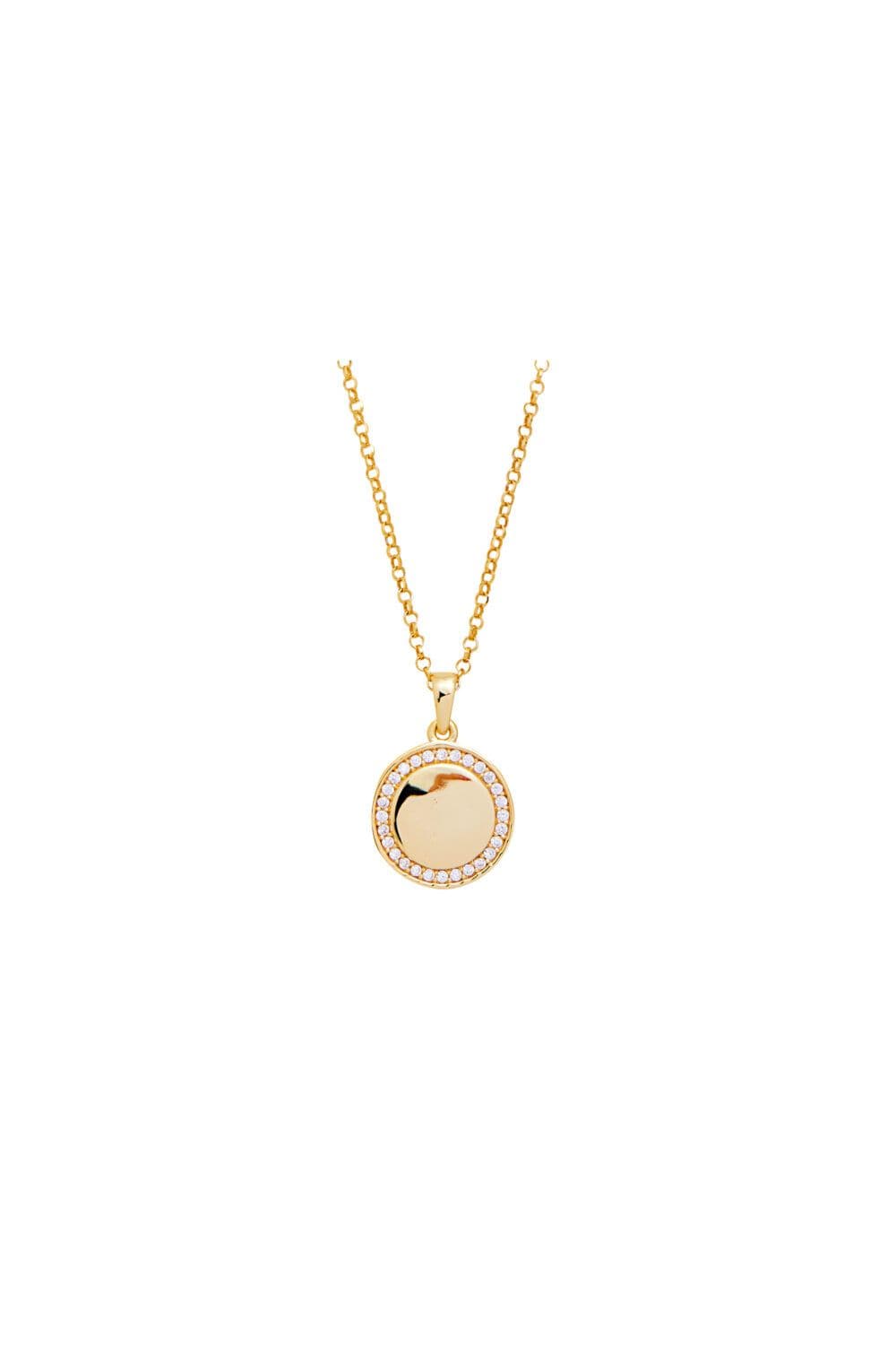 Plated Sterling 925 Cubic Zirconia Round Necklace