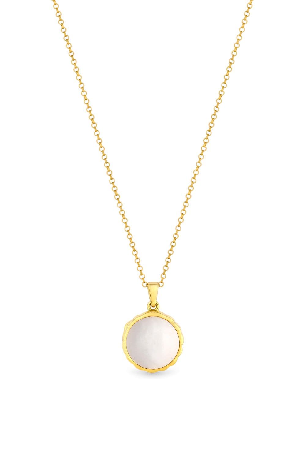 14ct Plated Sterling 925 Mother Pearl Necklace
