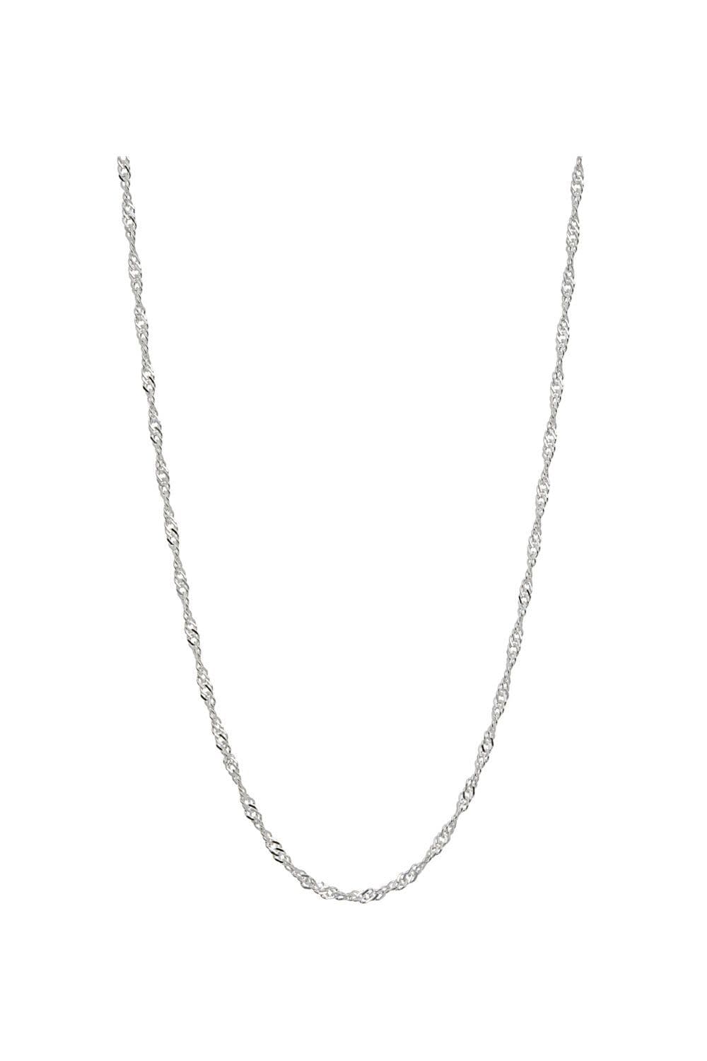 Sterling 925 Diamond Cut Singapore Chain Necklace