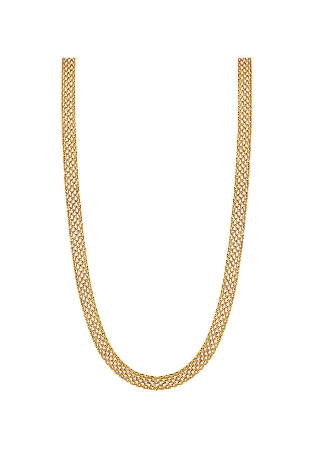 14ct Plated Sterling 925 Open Cage Texture Necklace