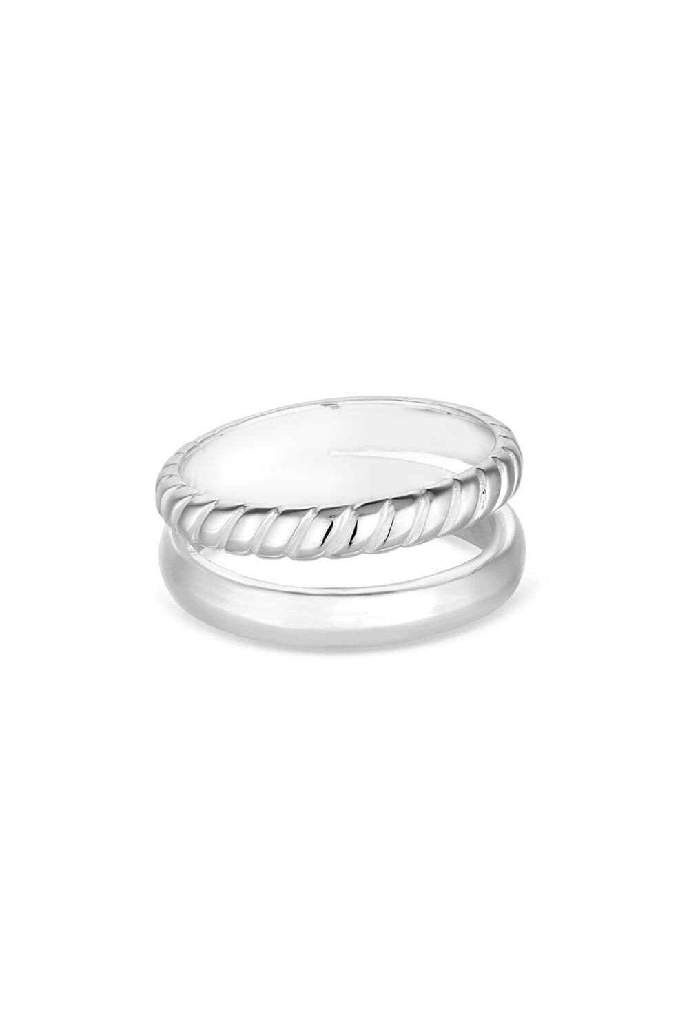 Sterling 925 Cubic Zirconia Polished Rope Ring