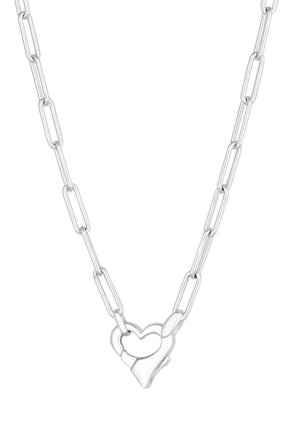 Sterling 925 Open Heart Closure Necklace