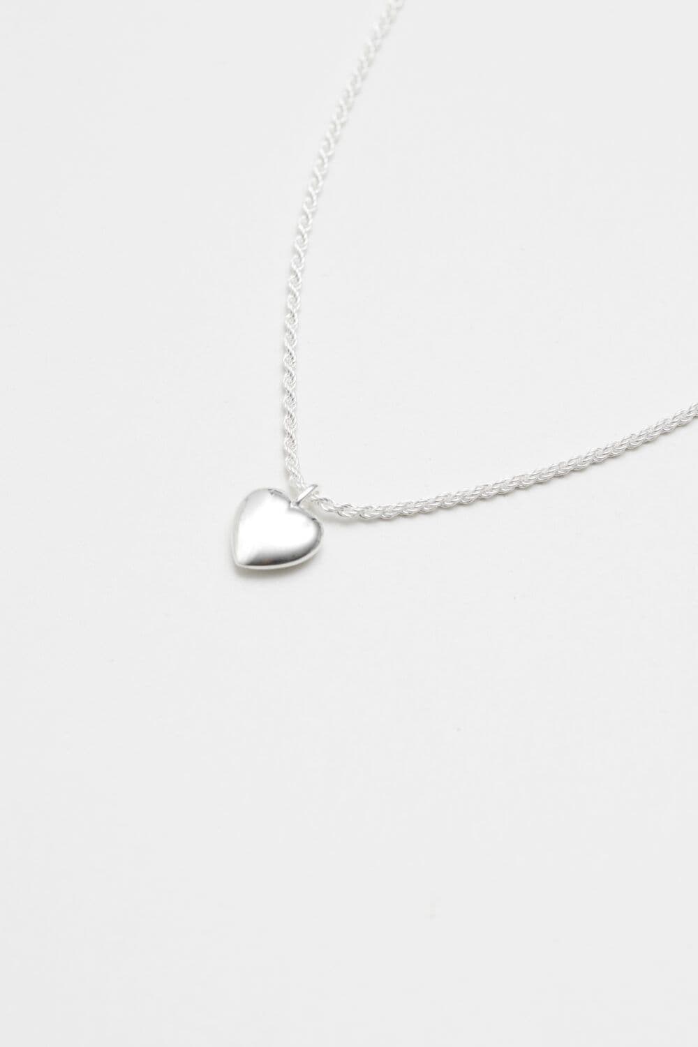Sterling 925 Polished Heart Necklace