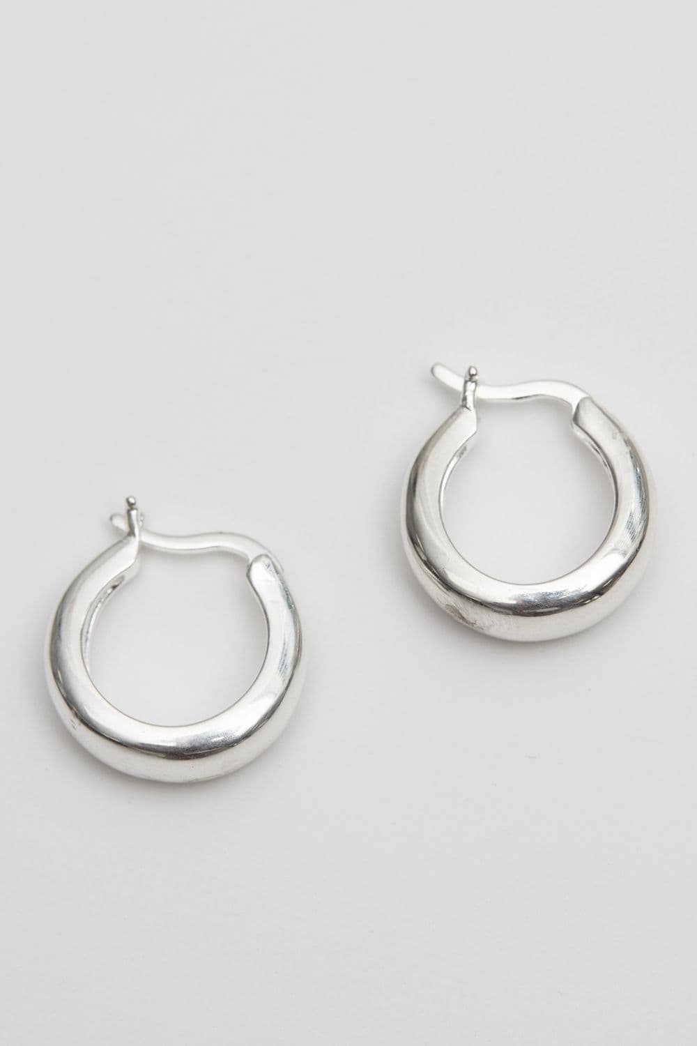 Sterling 925 Polished Small Hoop Earrings