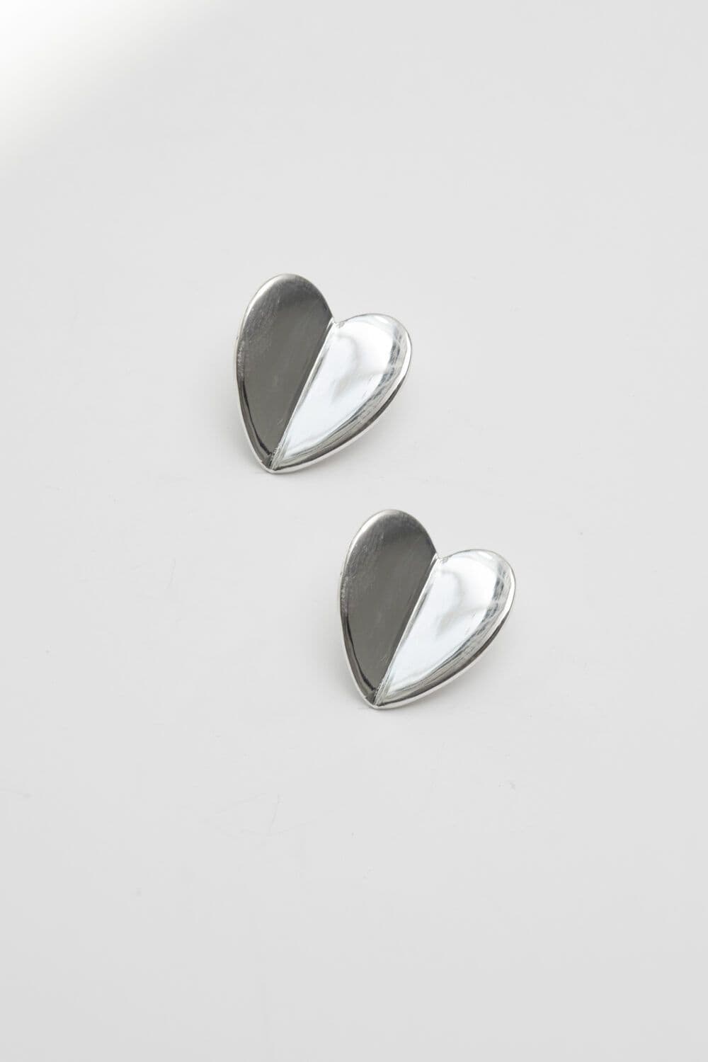 Recycled Sterling 925 Heart Stud Earrings