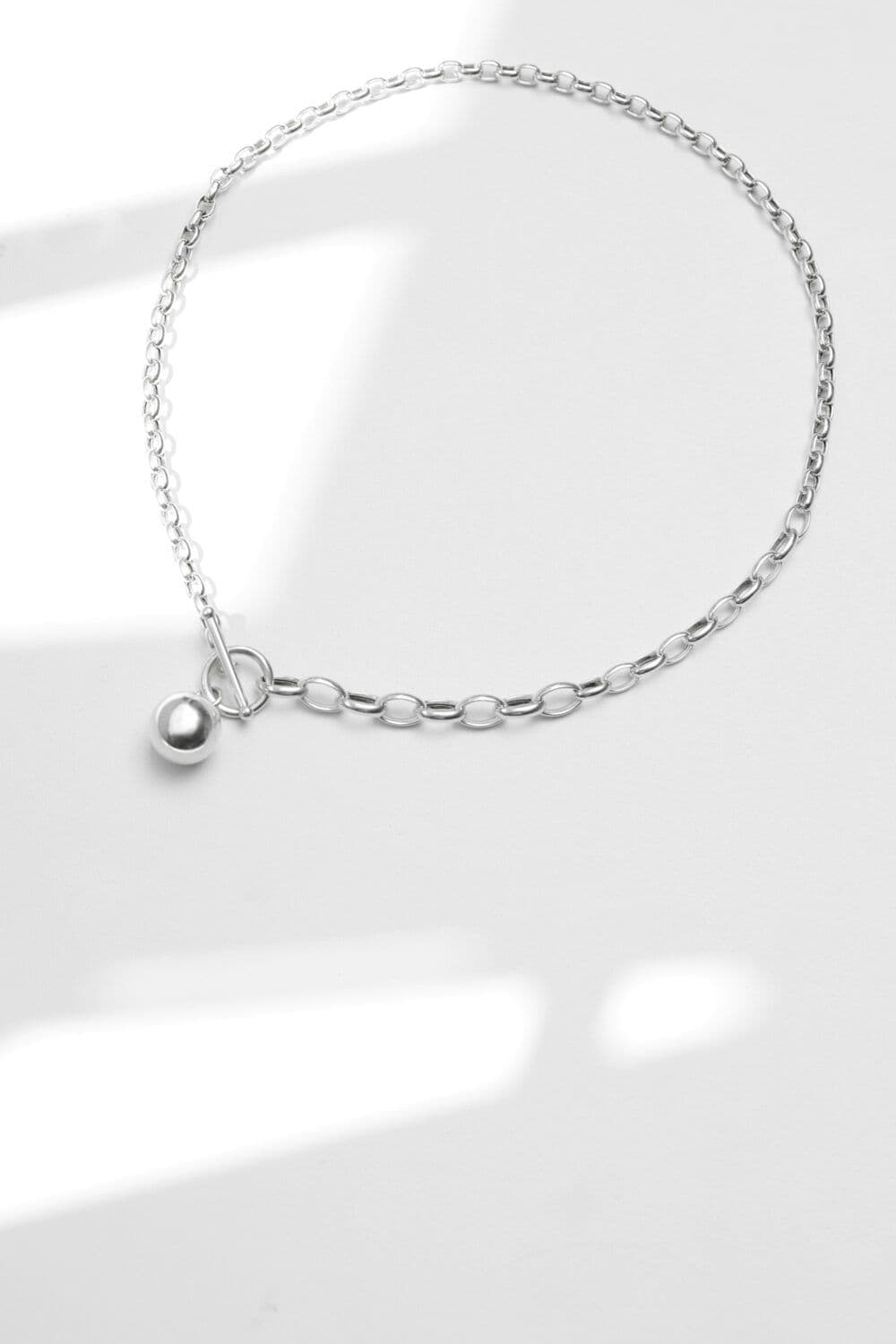Recycled Sterling 925 Polished Orb Necklace