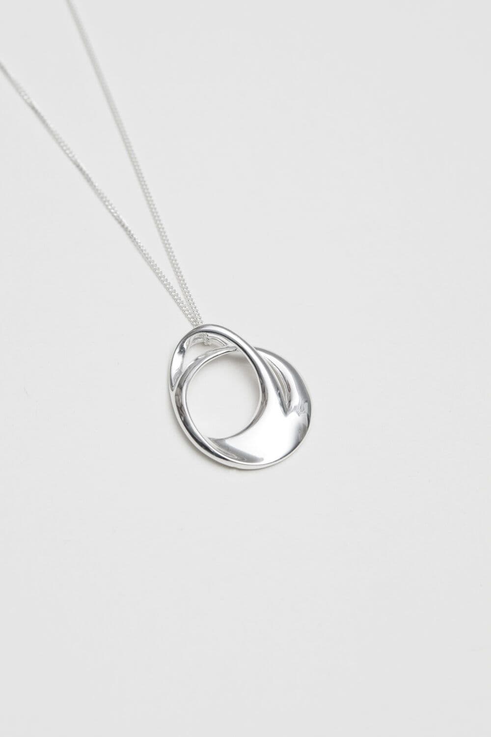 Sterling 925 Organic Twisted Pendant Necklace