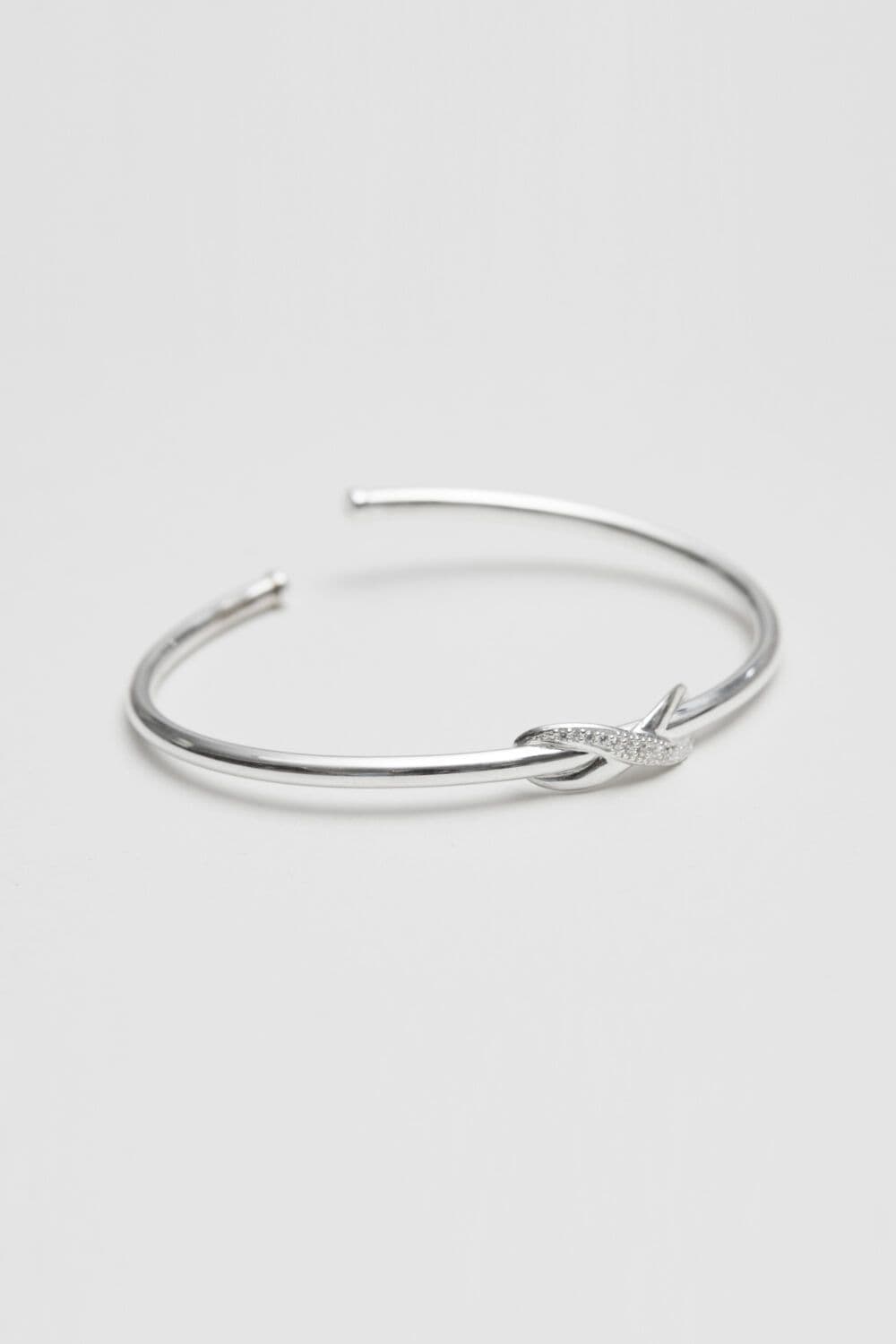 Sterling 925 Cubic Zirconia Infinity Cuff Bracelet